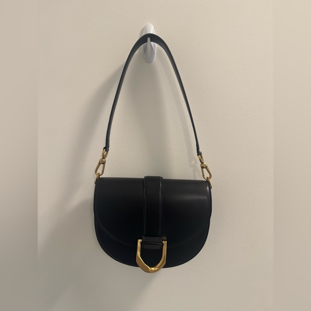 Charles & Keith Black Gabine Saddle Bag
